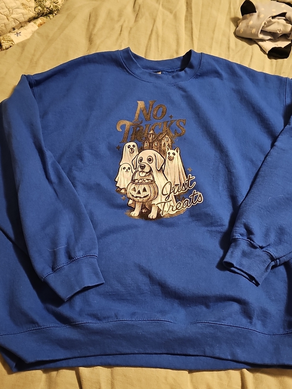 Royal Blue Dog Halloween Sweatshirt